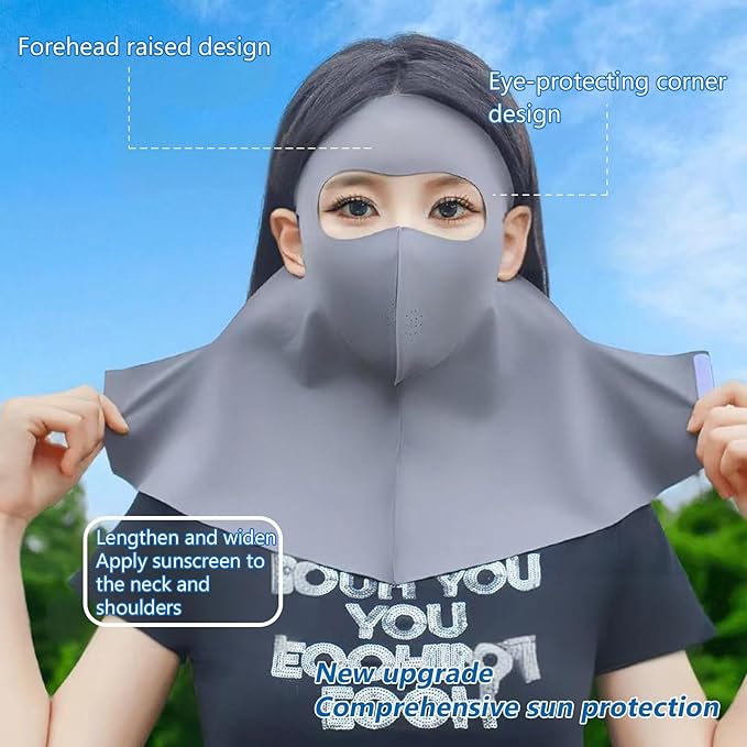 PROUDDEMON Summer Sun Protection Women Face Neck Shield Cover, Sun UV Protection Men Face Neck Bandana