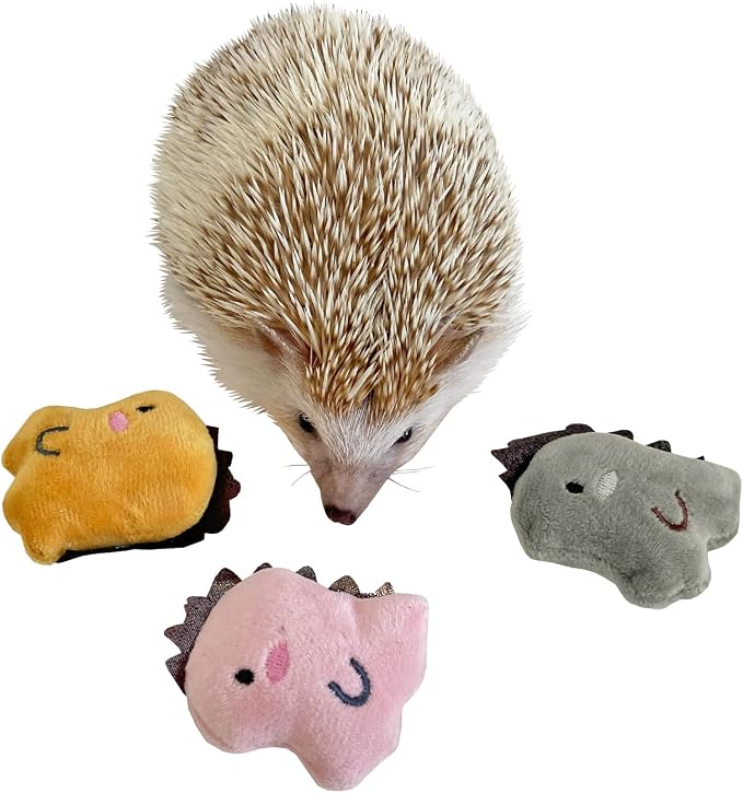 3 Pcs Cute Small Animal Accessories Toys Dinosaur for Hedgehog Supplies Guinea Pig Hamsters Small Pet Toy Gift Photo Shoot Cage Accessory