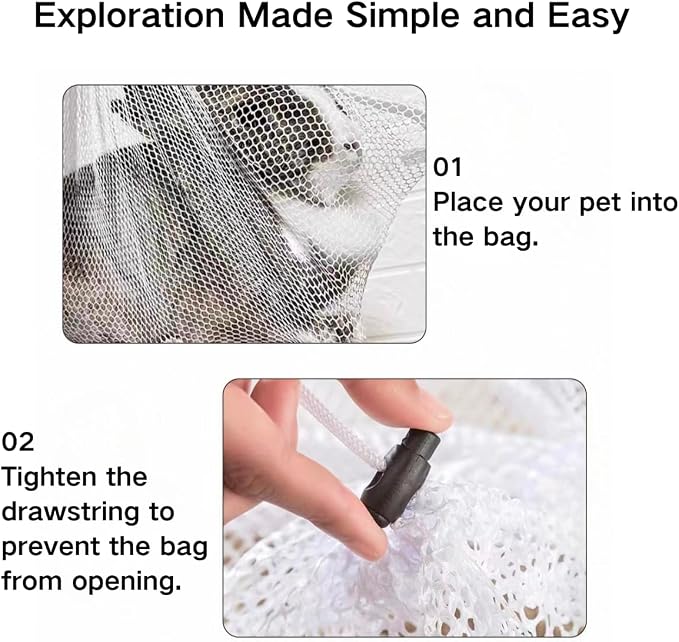 Rabbit Bathing Bag, Bunny Grooming Hammock, Breathable Mesh Anti Scratch Adjustable Grooming Bag for Guinea Pigs, Ferrets, Squirrel, Chinchilla, Kitten, Puppy and Other Small Animals