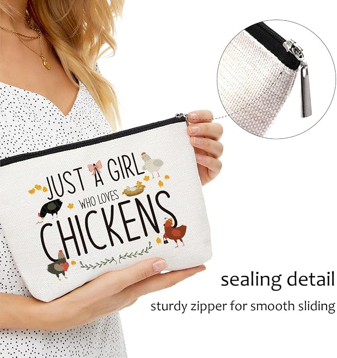 Chicken Makeup Bag Funny Farmer Animal Cosmetic Bag