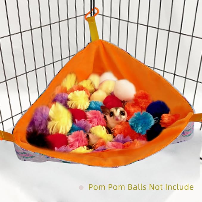 Sugar Glider Toy Box - Hanging Hammock for Cage, Accessories, Small Animal Dig Box