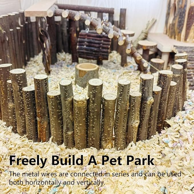 Flexible Hamster Wooden Bridge, 11.8In Fence for Cage Accessories | Rat Wood Sticks Ladder For Platforms Decor Stuff Hides
