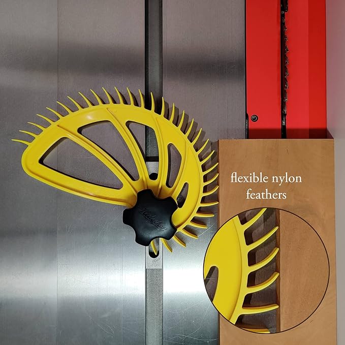 Hedgehog Spiral-Shaped Safety Featherboard - Easy One-Knob Setup | Premium DuPont Nylon Prevents Kickback for Perfect Cuts