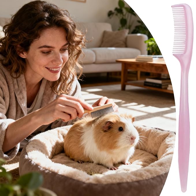 Bunny Brush for Grooming 10 Pieces Small Animal Grooming Comb | Hamster Comb for Tiny Pet Ferret Indoor Home Coat Sensitive Skin Daily Care