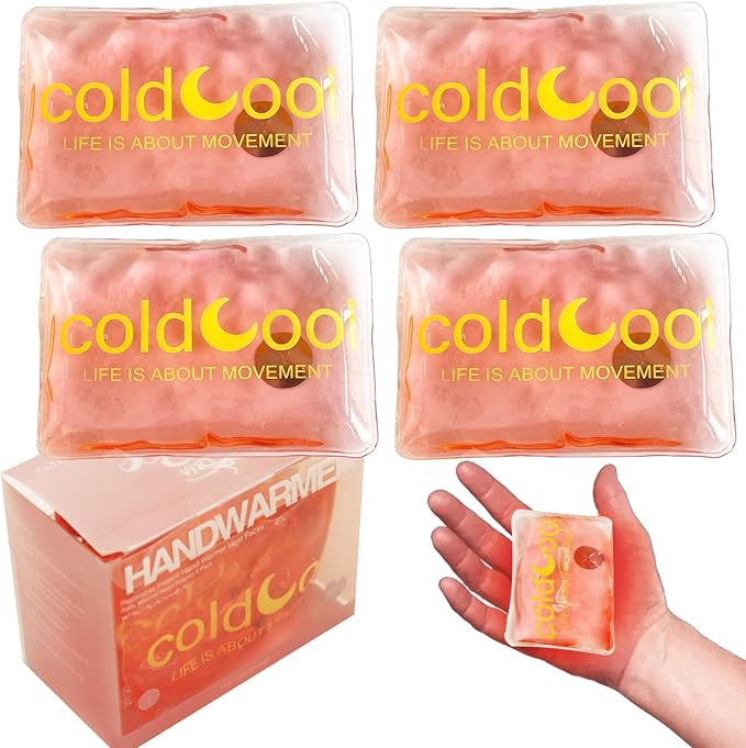 4 Pcs Reusable Snap Heat Pack,Portable Hand Warmer,Christmas Deals Hand Warmers Cute Long Lasting Warmth for Camping, Outdoor,Hand Warmers Boil Click Heat Pocket (Pink)