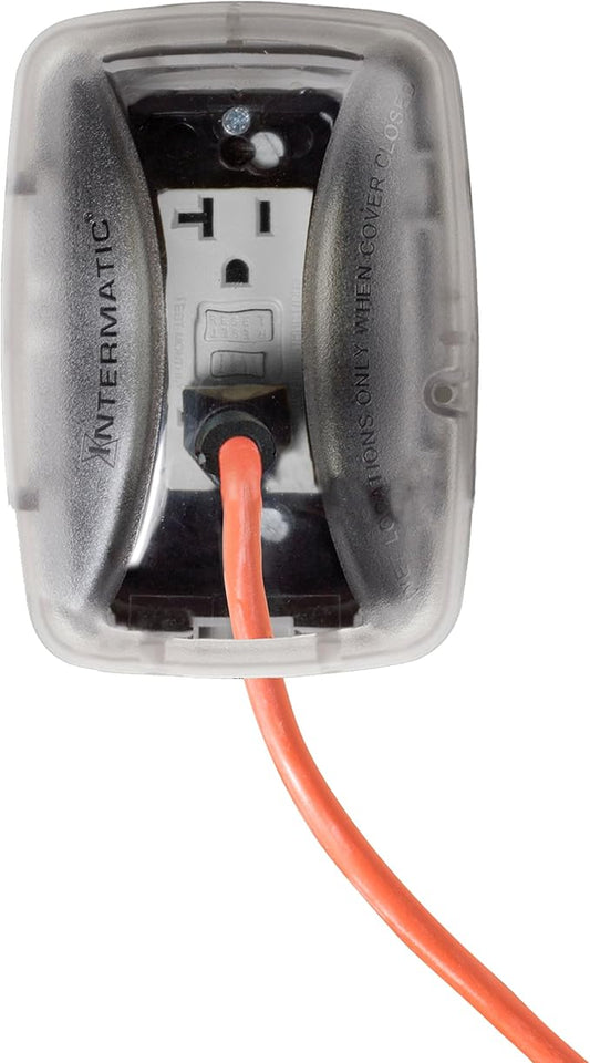 Intermatic WP3100C Weatherproof Electrical Outlet Cover - Extreme Temperature Resistance, Heavy-Duty Construction, Versatile Design & Multi-Configurable, Easy Install, Secure Fit for Outdoor in-Use