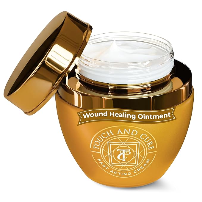 Skin Soothing Antiseptic Cream for Burns, Cuts, Blisters & Rashes, Restorative Wound Healing Balm with Aloe Vera, Beeswax & Olive Oil, Fast Relief Antiseptic Ointment Safe for All Skin Types, 50g Jar