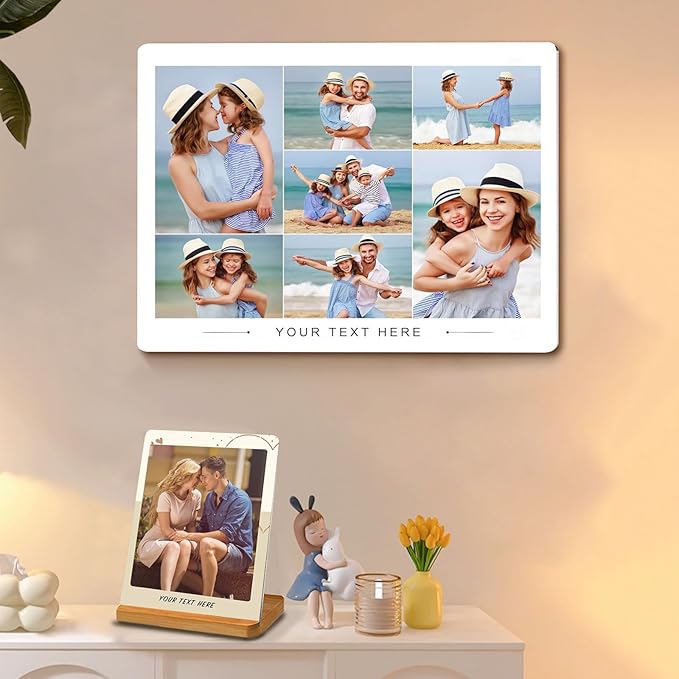 Custom Style Custom Couple Picture frames Metal Photo Prints,Customize Your own Picture Frame,Personalized Metal Picture Gift for Family and Lovers