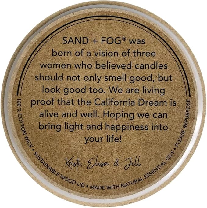 Sand + Fog Scented Candle - Crushed Candy Cane – Additional Scents and Sizes – 100% Cotton Lead-Free Wick - Luxury Air Freshening Jar Candles - Perfect Home Decor – 12oz …