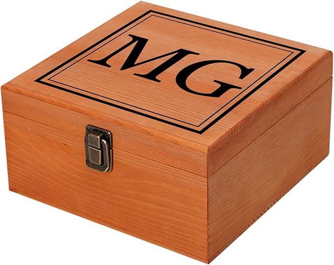 Personalized Keepsake Memory Box Custom Name Wooden Decorative Storage Box with Lids, Christmas Gift Box for Women Men Customized Gifts for Birthday Anniversary Wedding Graduation