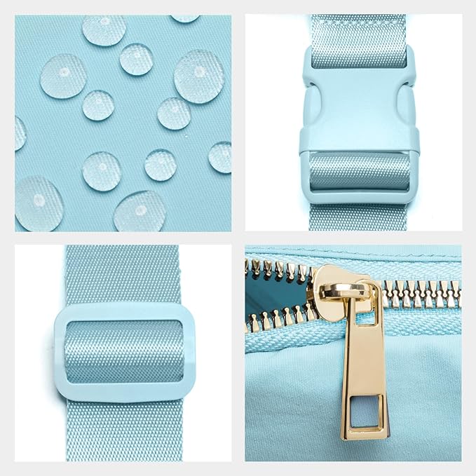 Gitus Gifts for 7 8 9 10 11 Year Old Girls Belt Bag Fanny Pack Crossbody Bags with Initial Letter Patch Birthday Gifts for Daughter Sister Friends Teen girls (Icing Blue-K)