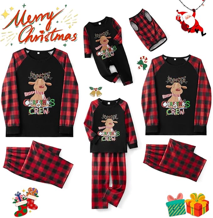 Christmas Pajamas for Family Matching Family Christmas Pajamas Set PJS Holiday Xmas Family Jammies Sleepwear