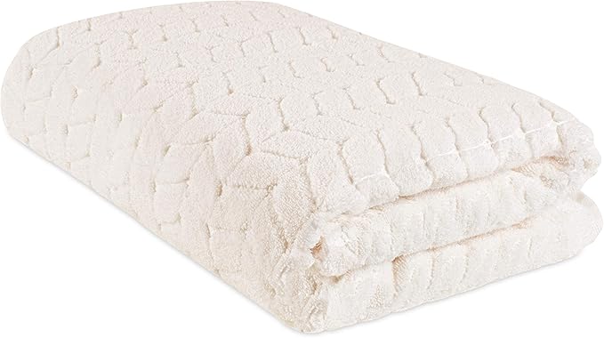Turkish Cotton Ultra-Soft Plush Absorbent Quick Dry Bathroom Towel Set, Made in Turkey (Cream, Bath Sheet)