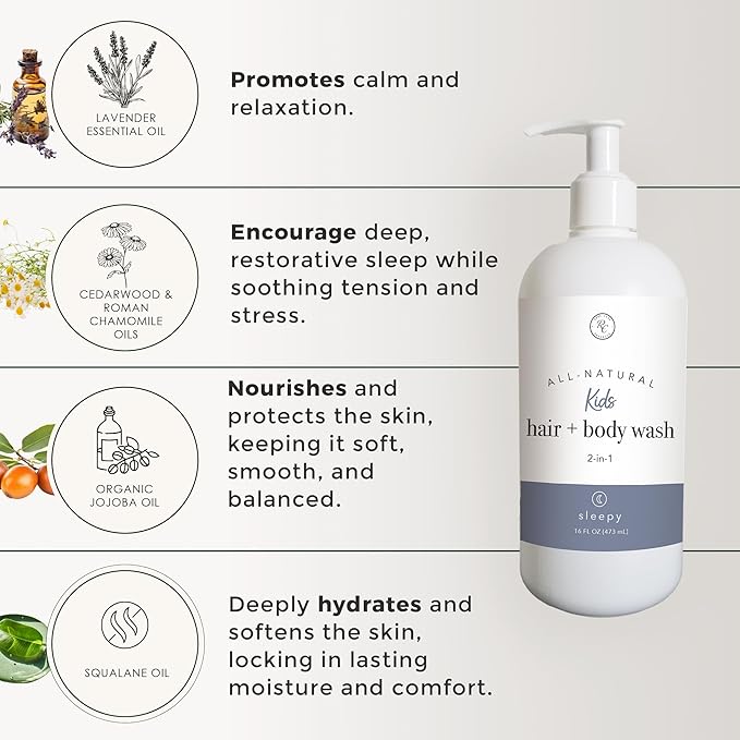 Rowe Casa Organics Kids Hair + Body Wash, 16 oz, Sleepy