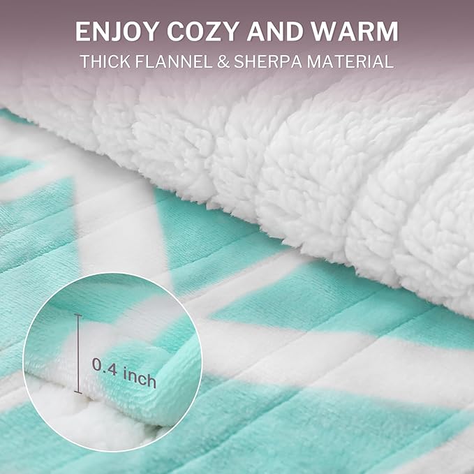 VENTIMI Electric Blanket Heated Throw, 72" x 84" Heated Blanket with 9 Heat Levels & 2 to 10 Hours Auto Off, Fast Heating Blankets with ETL & FCC Certification, Green