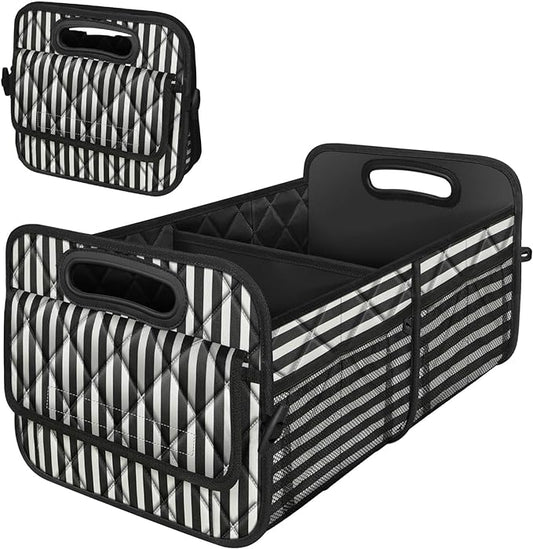 Deosk Car Trunk Organizer for SUVs, Cars and Trucks with 6 Big Pockets, Waterproof Polyester Storage Box