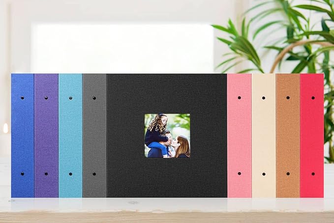 Ywlake Photo Album 4x6 600 Pockets Photos, Linen Cover Large Picture Albums Holds 600 Horizontal and Vertical Photos Black