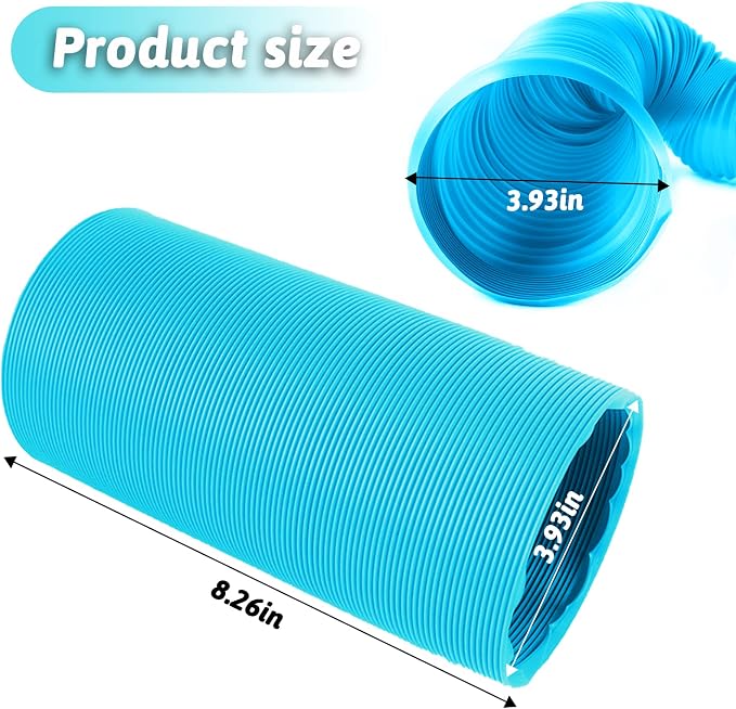 PINVNBY 2 PCS Hamster Tunnels,Plastic Ferret Tunnel,Guinea Pigs Tubes Hamsters Foldable Exercising Training Hideout Tube with 19 PCS Small Animals Toys for Mouse Gerbils Rats Mice(Blue)