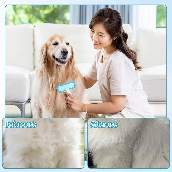 2Pcs Rabbit Bunny Soft Brush, Practical Brush for Rabbits Grooming, Soft Silicone Small Animal Massage Comb, Bunny Grooming Kit Supplies Suitable for Cats Puppies & Other Pets(Blue)