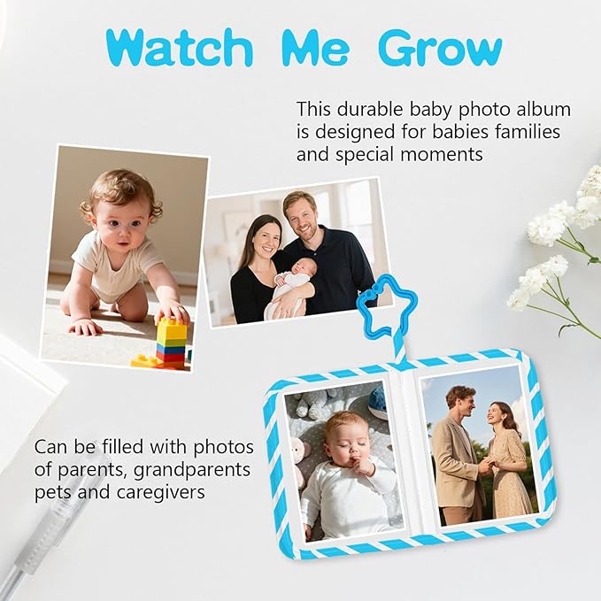 Baby Photo Album, My First Family Soft Photo Album For Baby, Woodland Animals Babies Cloth Photo Book Memory Keepsake Shower, First Year Babies Gift Pictures Holds for Newborn Toddler Kids 5.5x7inches