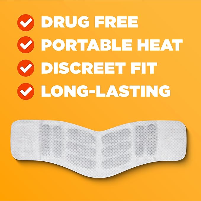 ThermaCare Heat Wraps for Neck & Shoulder Pain Relief - Portable Adhesive Heating Pads with 16-Hour Therapeutic Heat - Drug-Free Muscle & Joint Soothing Patches (5-Count)