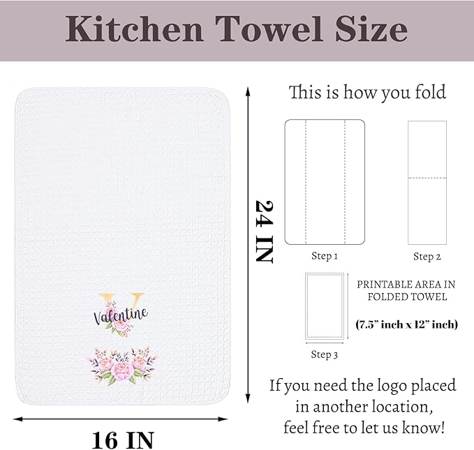 ubmpj Personalized Kitchen Towel Custom Waffle Weave Towel Gift for Housewarming Wedding Friend Birthday