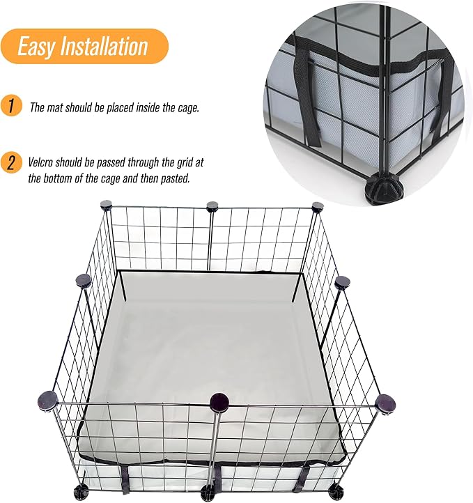 DZWLKJ Guinea Pig Cage Liner Tarp Bottom Waterproof and Washable Base Also for Rabbits, Bunny, Chinchesillas, Hedgehog, Ferrets and Other Small Animals.(24x24 inches)