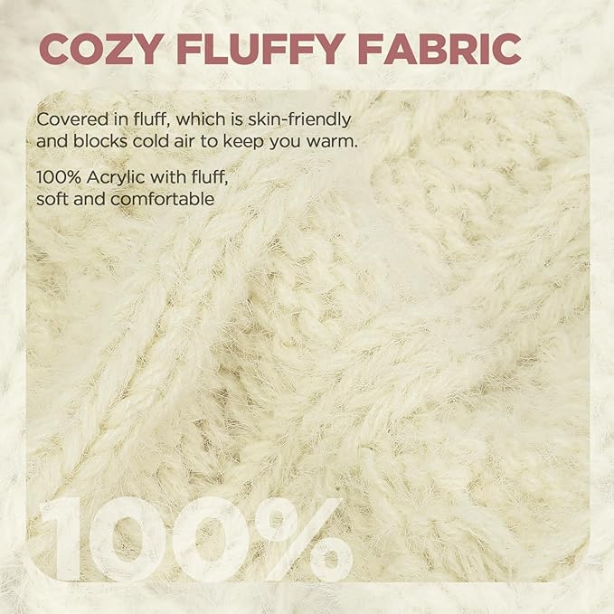 Womens Beanie Hat Infinity Scarf Touchscreen Gloves Fleece Headband 4 in 1 Winter Clothes Set Gifts for Women