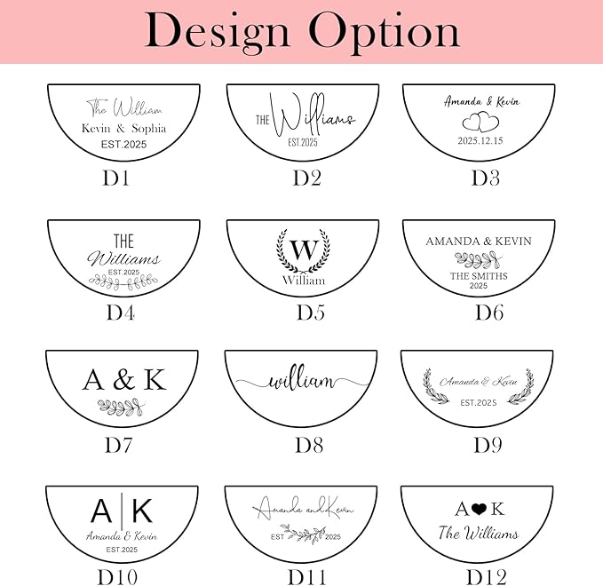 Set of 8 Personalized Coasters Wedding Gift for Couple Custom Custom Wood Bar Coasters for Drinks with Monogram Engraved Great Newlywed