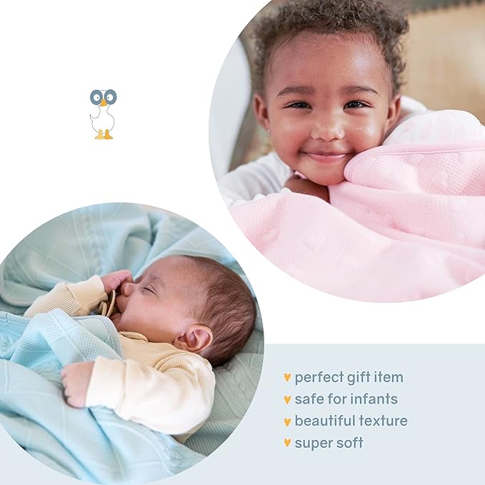 GooseWaddle Luxury Knit Baby Blanket (30”x40”), Premium Comfort from Ultra Soft Fabric That Get Softer with Use, Perfect for Any Infant Nursery, Boy or Girl, Machine Washable (Lavender)