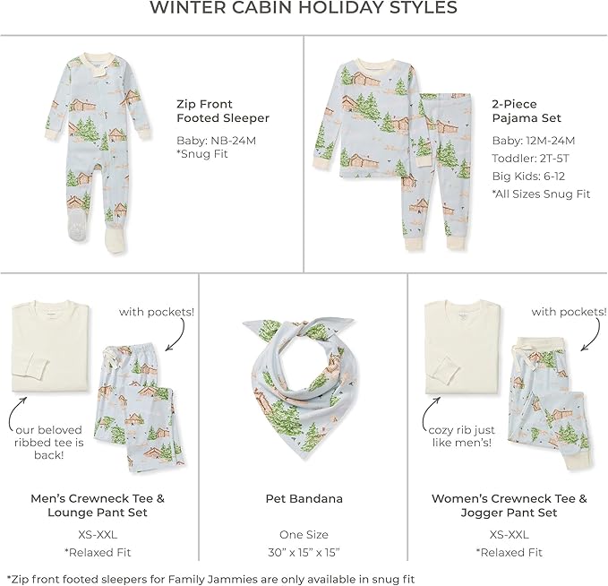 Burt's Bees Baby Baby Family Jammies Matching Holiday Organic Cotton Pajamas