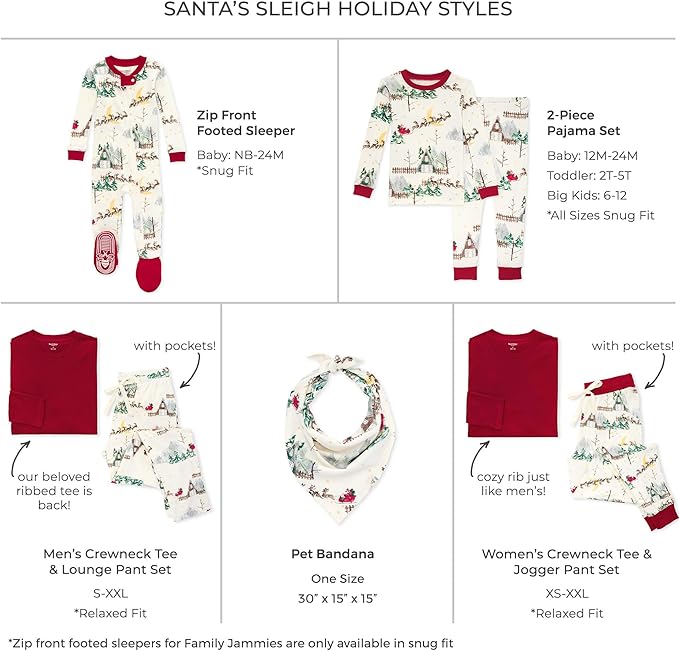 Burt's Bees Baby Baby Family Jammies Matching Holiday Organic Cotton Pajamas