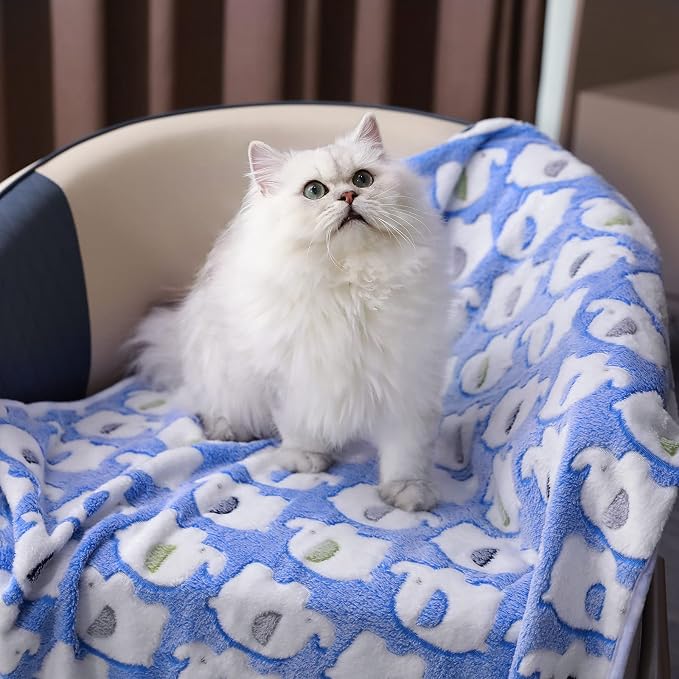 Luciphia 3 Pack Cute Dog Blankets Soft Fleece for Small Puppy Cat,23"x16" | Fuzzy Flannel Small Pet Blanket Washable, Cute Elephant Print for Crate Car Bed. Puppy Essential,Cat Stuff Gifts,Small
