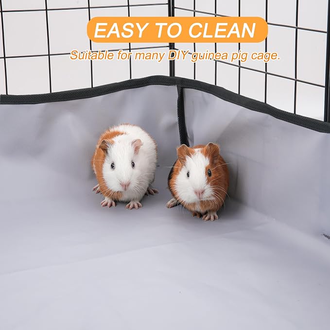 Guinea Pig Cage Liner Tarp Bottom Waterproof and Washable Base Also for Rabbits, Bunny, Chinchesillas, Hedgehog, Ferrets and Other Small Animals(48x60 inches)