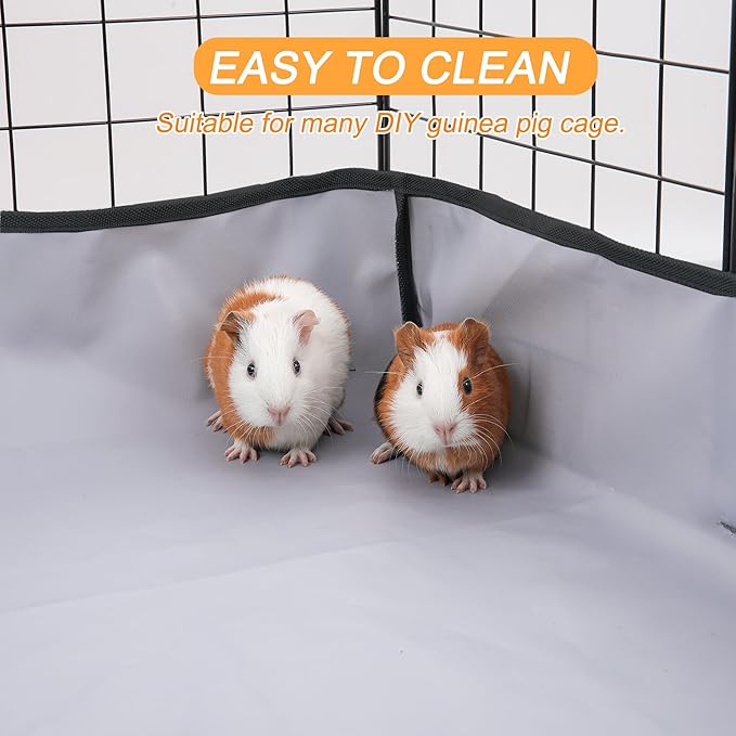 DZWLKJ Guinea Pig Cage Liner Tarp Bottom Waterproof and Washable Base Also for Rabbits, Bunny, Chinchesillas, Hedgehog, Ferrets and Other Small Animals.(24x24 inches)