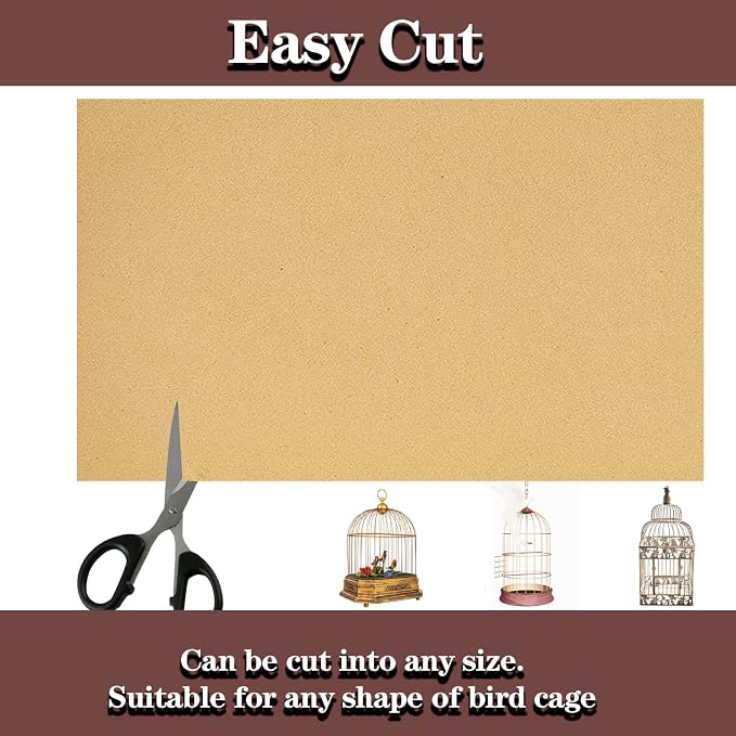 40pcs Gravel Liner Paper for Bird Cage, 11 x 17 inch Birdcage Liner Bedding Calcium Paper Special for Bird Cage in Sea Sand Pick Your Size (40)