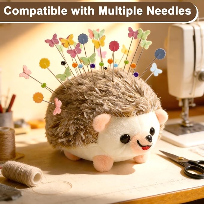 Sizobi Cute Hedgehog Pin Cushion for Sewing,Needle Holder Sewing Pin Holder | Soft Plush Needle Holder,Sewing Supplies Accessories Gift for Quilting, Embroidery, DIY Crafts(Sewing Pins Not Included)