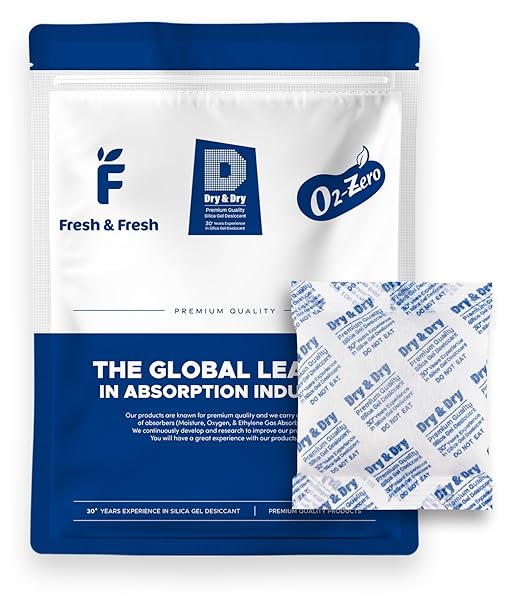 Dry & Dry 100 Gram [50 Packets] Silica Gel Packets Desiccants, Silica Packets - Rechargeable Silica Gel Packs, Desiccants Packets, Silica Gel