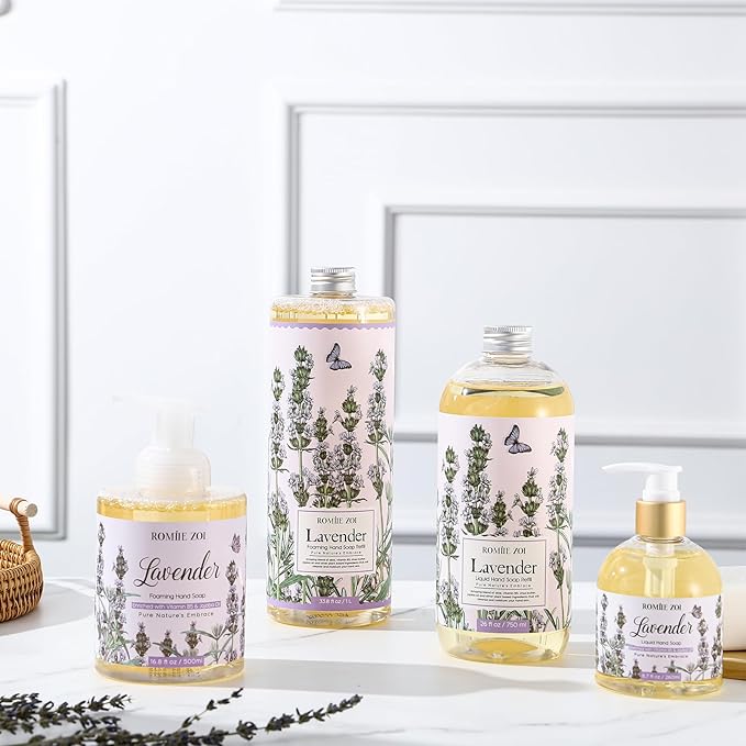 ROMIIE ZOI Foaming Hand Soap Refill, Lavender, Gentle & Moisturizing Formula, 1 L/ 33.8 FL OZ