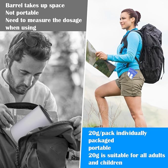 Portable Toilet Absorbent Gel, Portable Toilet Powder Poo Urine Powder for Camping Outdoor Hiking