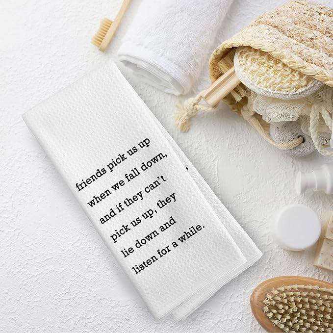 Funny Towels Decor, Funny Friends Gift Dish Hand Towel 16x24 Inches, Funny Dish Towels with Sayings Decorative Absorbent Dishcloths Tea Towels for Kitchen Decor