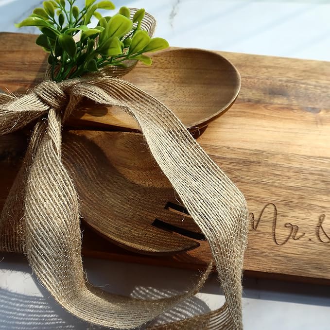 Wedding Gifts, Bridal Shower Gifts, Wedding Gifts for Couples 2024, Engraved Wood Cutting Boards for Couples Husband Wife, Newlywed Mr and Mrs Gifts