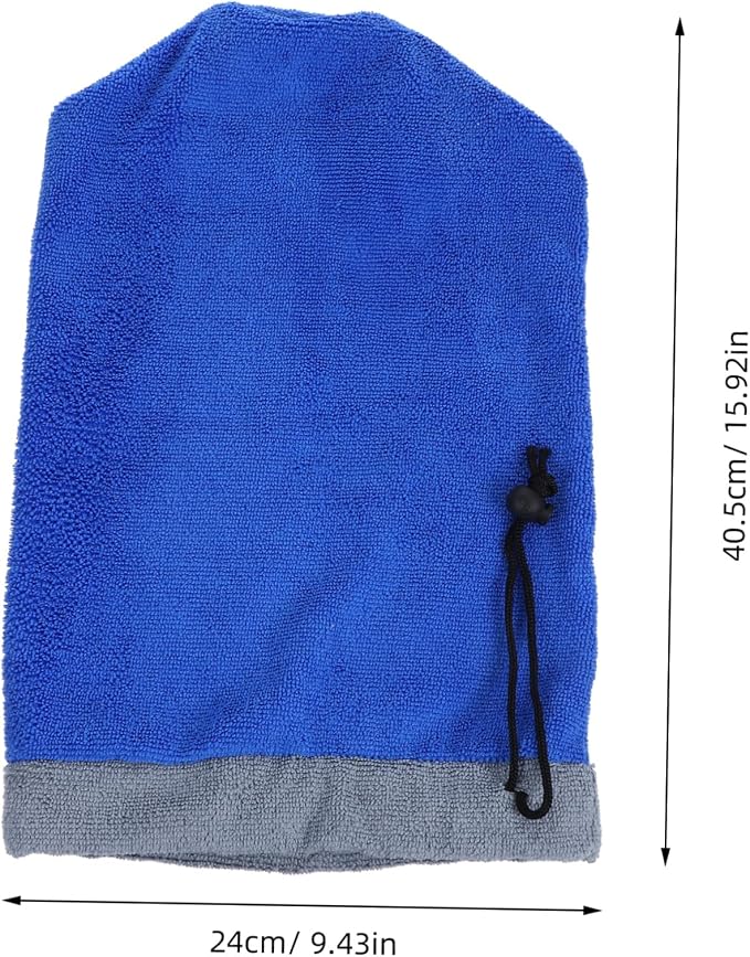 MERRYHAPY Ferret Grooming Towel Flannel Pet Bathrobe Drawstring Quick Dry Absorbent Towel for Small Animals