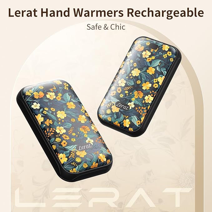 LEART Hand Warmers Rechargeable,2 Pack Electric Hand Warmers,3-Second Fast Heating,3 Heat Settings,Portable & Lightweight Gifts for Women Men,Outdoor,Camping,Hiking,Skiing,Hunting,Travel