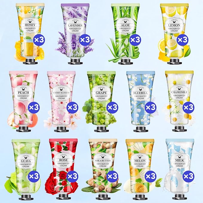 42 Pack Hand Cream Gifts Set for Women, Stocking Stuffers for Women,Teengirls, Christmas Gifts Bulk Gifts,Small Gifts,Mini Moisturizing Hand Lotion Travel Size in Bulk for Dry Cracked Hands