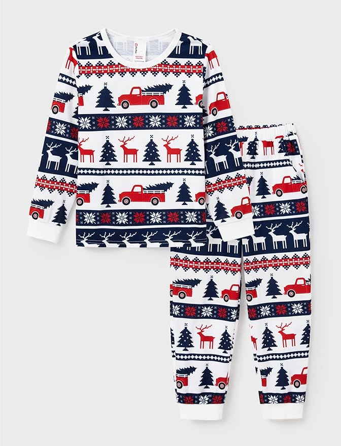 PATPAT Christmas Family Matching Pajama Sets Includes Christmas Socks - Perfect for Family Photos & Holiday Celebrations
