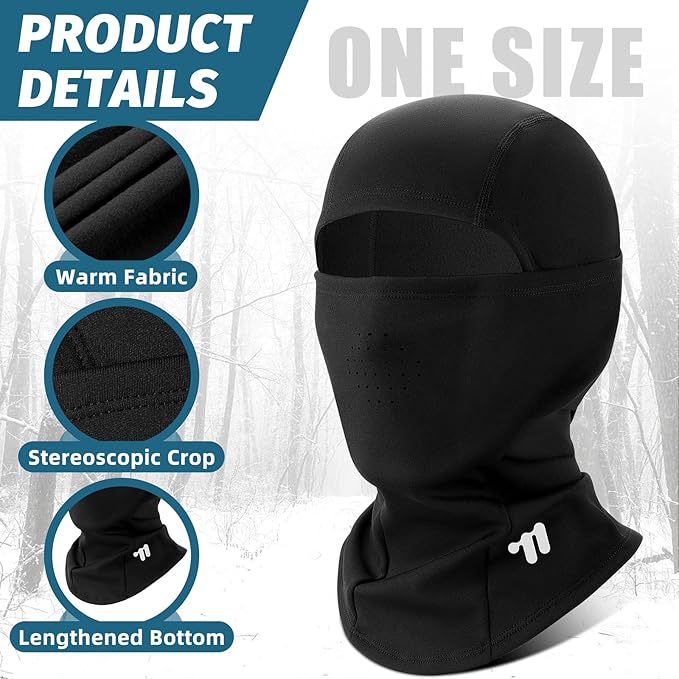 West Biking Balaclava Ski Mask Warm Face Mask for Cold Weather Lightweight Windproof Thermal Winter Scarf Face Mask Men Wome