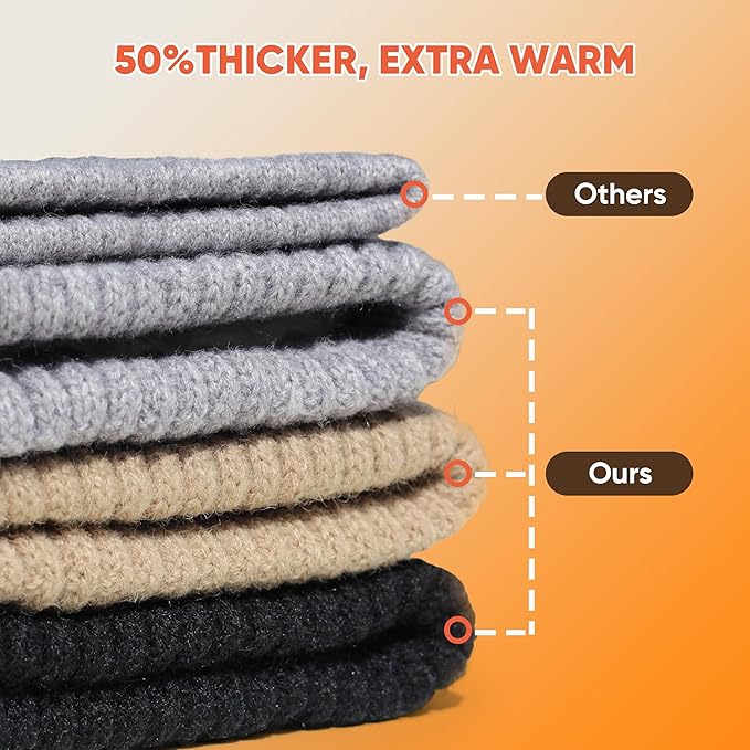 ihuan Winter Hat Scarf Gloves Warmer Christmas Gifts, Warm Knit Beanie Hat Touch Screen Gloves Set Neck Scarves for Women