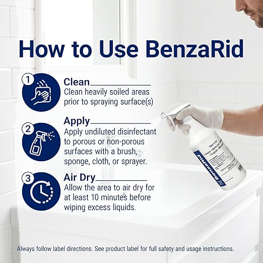 Hospital Disinfectant Virucide Spray Kills 99.99% of MRSA, COVID-19, H5N1, Staph, Avian Flu, Bacteria & Mold | EPA Reg. for Medical, Dental, Veterinary, Farm & Home Use 32 oz