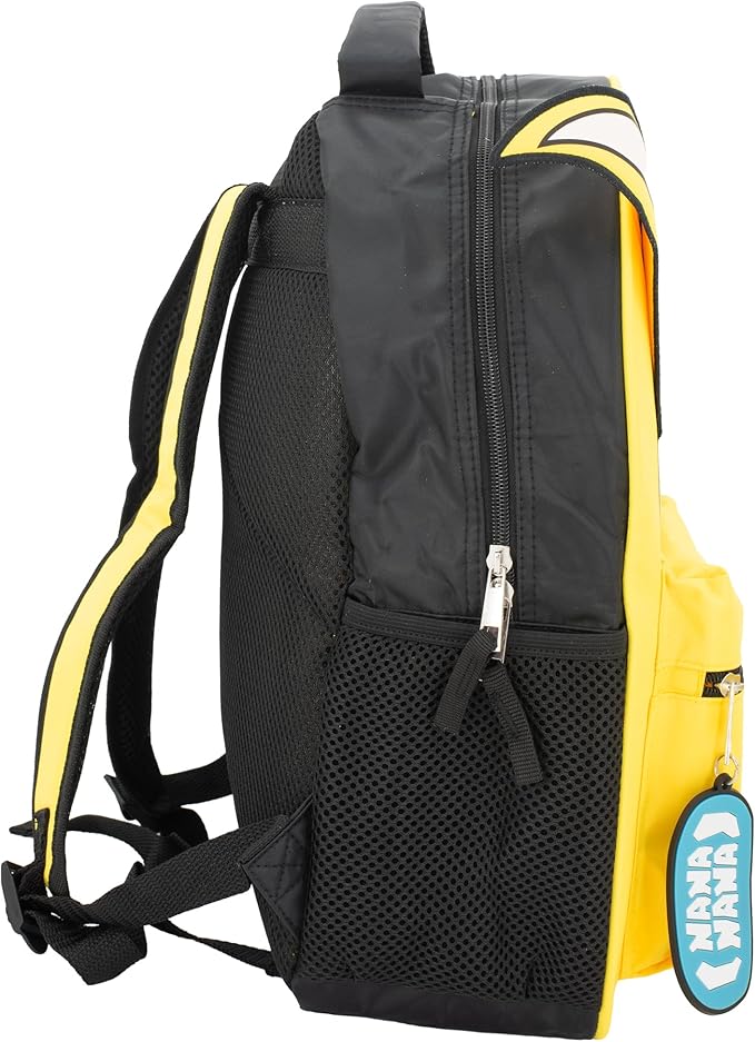 AI ACCESSORY INNOVATIONS Fortnite Peely Backpack for Boys & Girls, 16 Inch Nylon Twill Big Face Schoolbag W/Nana Zipper Pull, Yellow